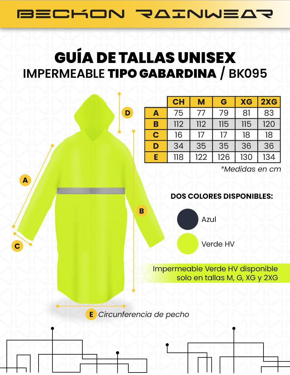 Impermeable para hombre