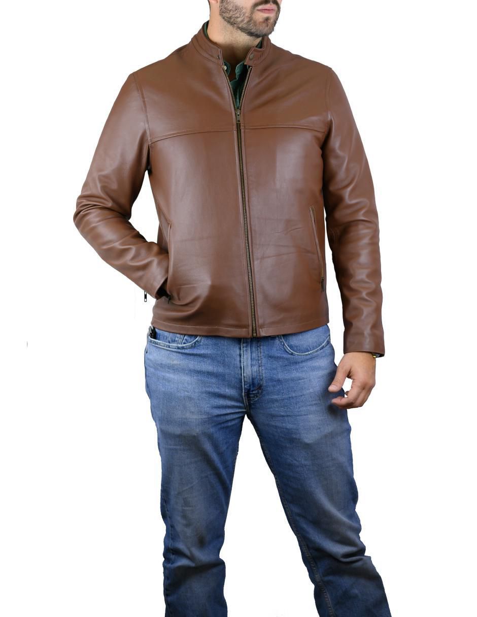 Chamarra casual impermeable de piel para hombre Chamarra casual impermeable de piel para hombre