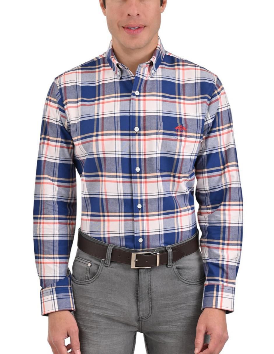 Camisa casual de algodón manga larga para hombre Camisa casual de algodón manga larga para hombre