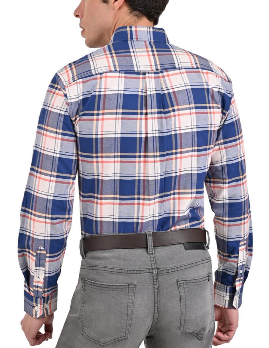 Camisa casual de algodón manga larga para hombre 5