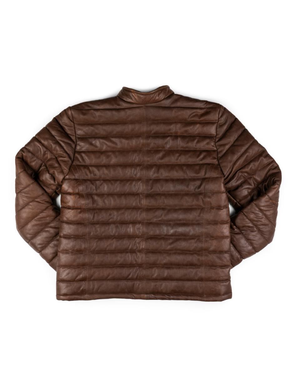 Chamarra acolchada Lastwolf de piel para hombre