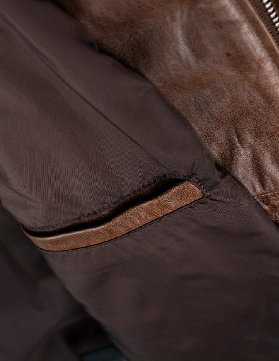 Chamarra acolchada Lastwolf de piel para hombre