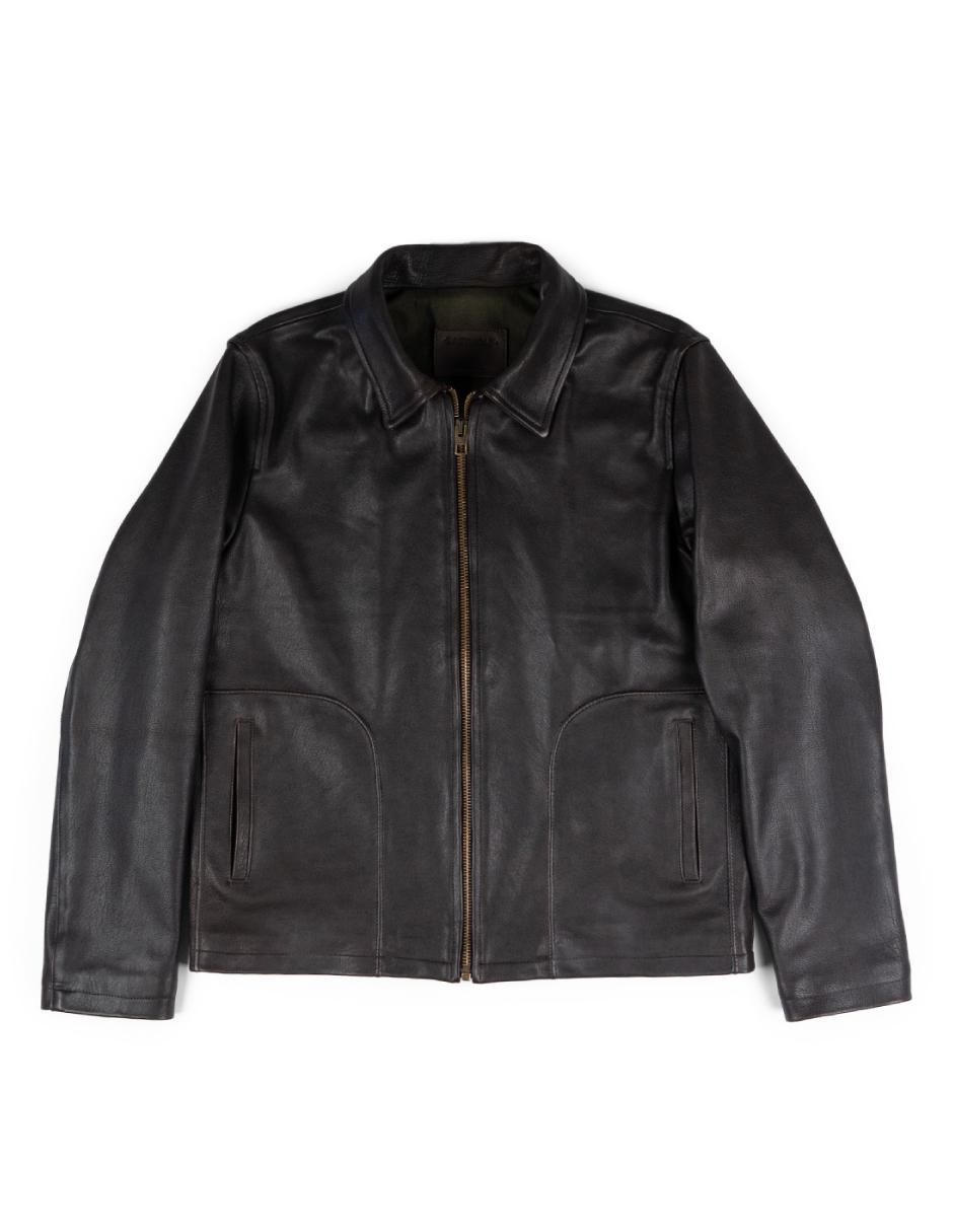 Chamarra casual de piel para hombre Chamarra casual de piel para hombre