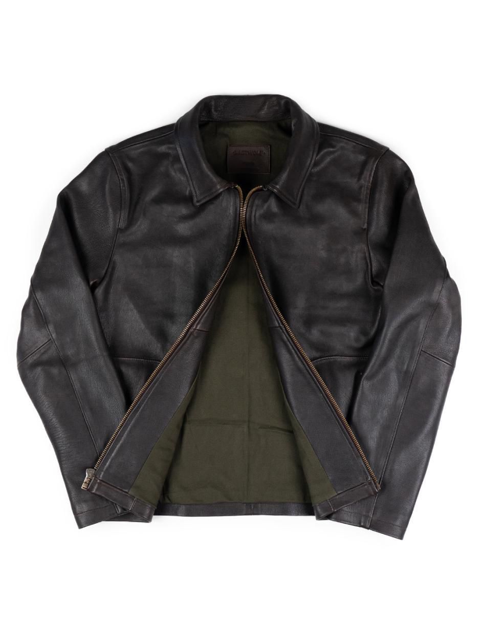 Chamarra casual Lastwolf de piel para hombre