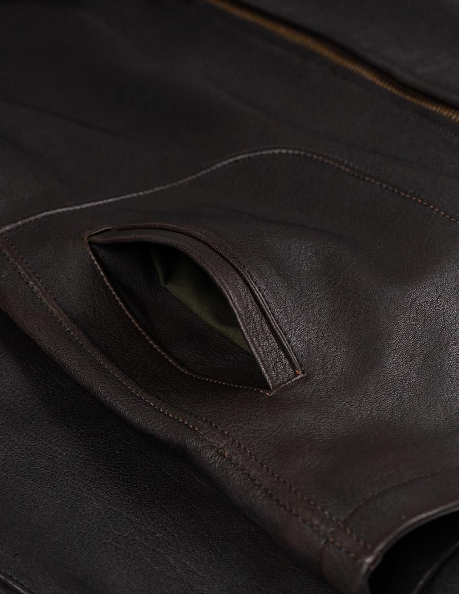 Chamarra casual Lastwolf de piel para hombre