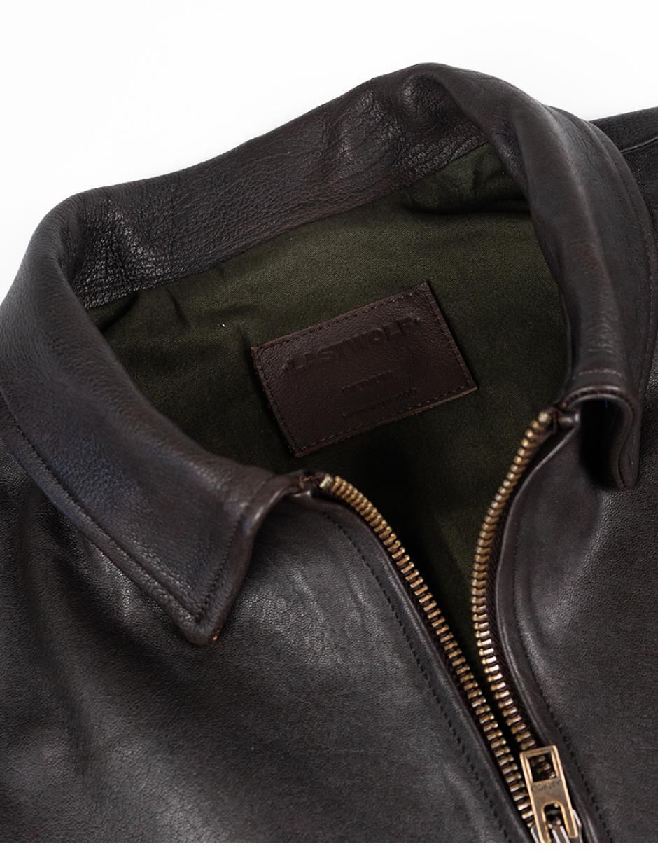 Chamarra casual Lastwolf de piel para hombre