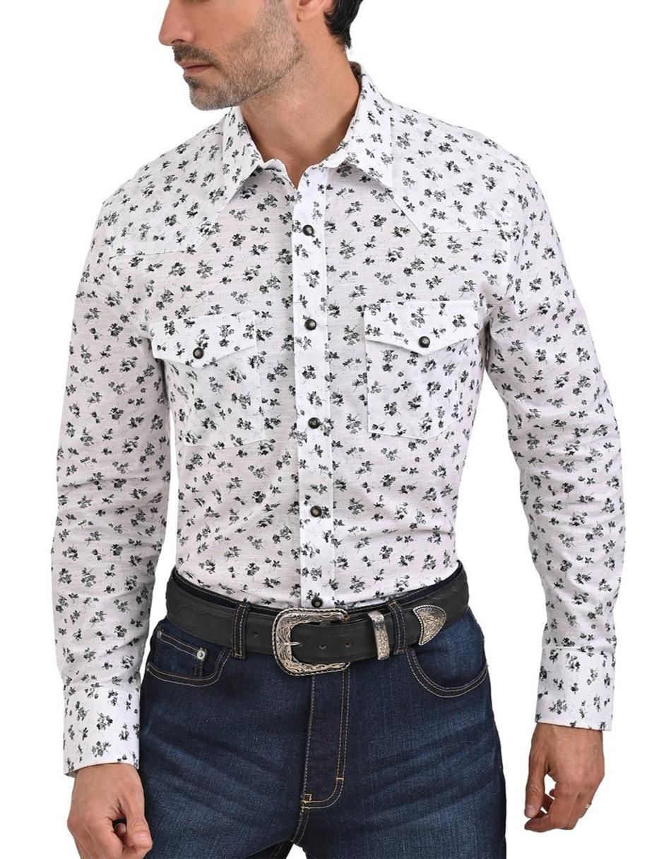 Camisa casual de algodón manga larga para hombre 1