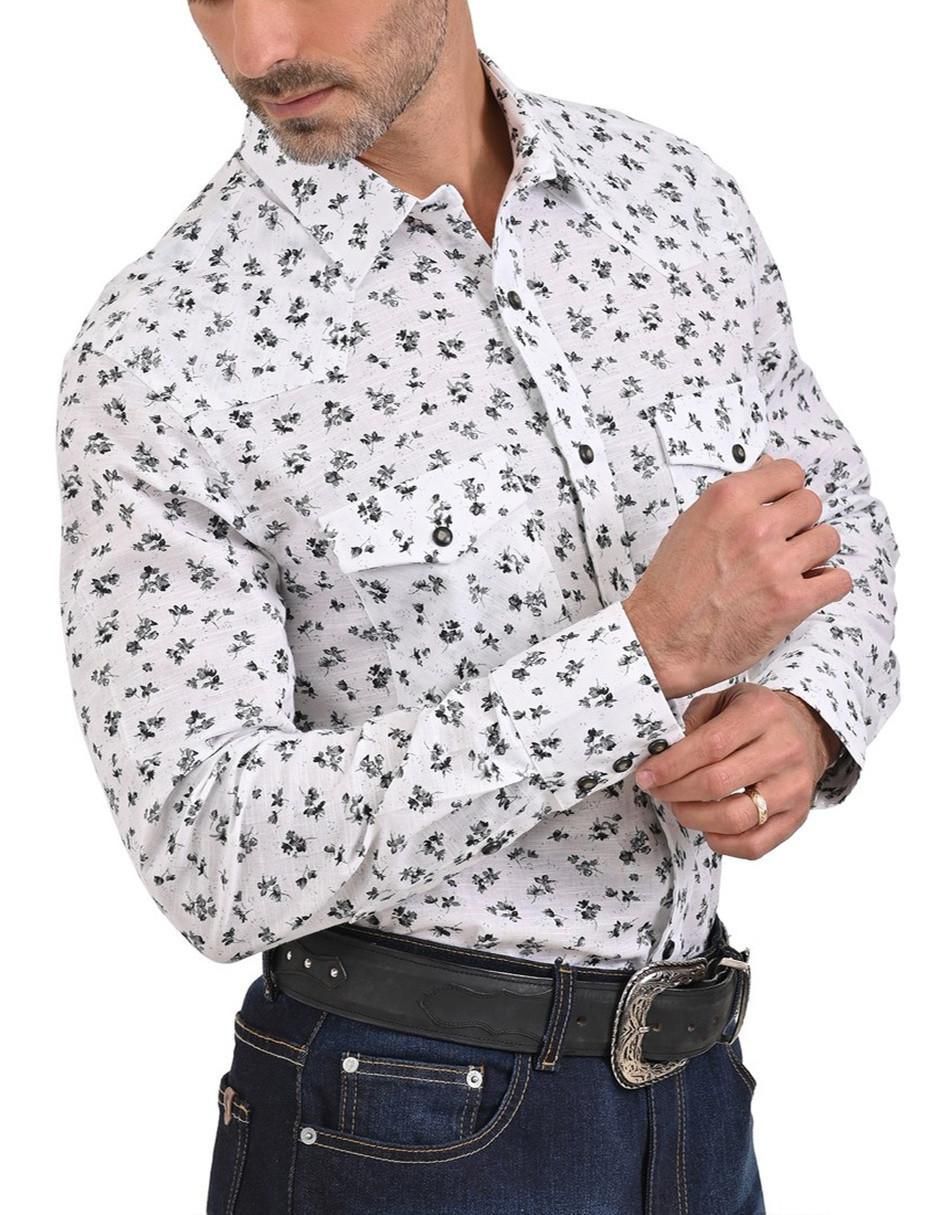Camisa casual de algodón manga larga para hombre 4