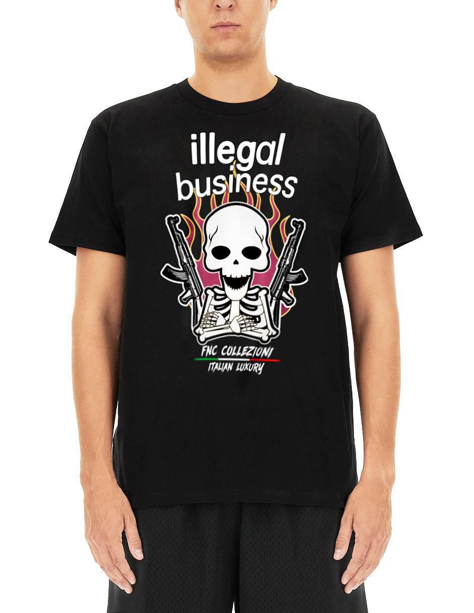 Playera Illegal Business Cartoon cuello redondo para hombre 1