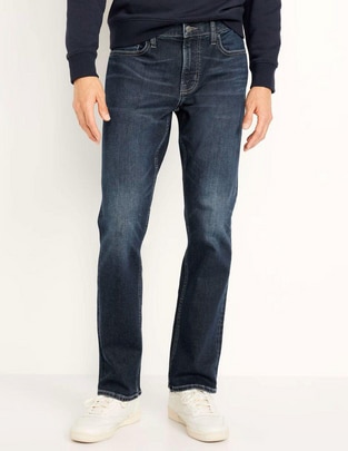 Jeans regular straight lavado obscuro para hombre Jeans regular straight lavado obscuro para hombre