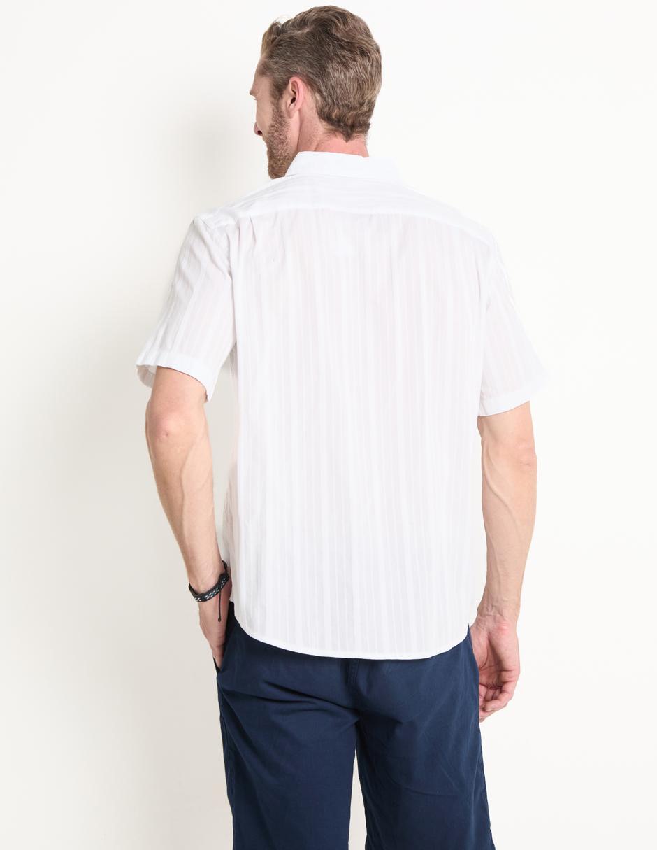 Camisa casual de algodón manga corta para hombre