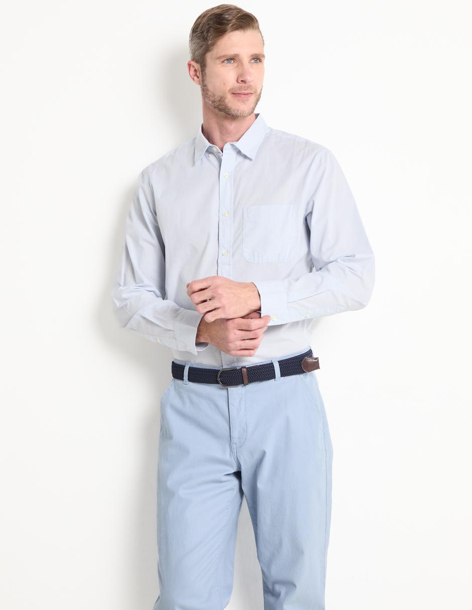 Camisa casual de algodón manga larga para hombre Camisa casual de algodón manga larga para hombre
