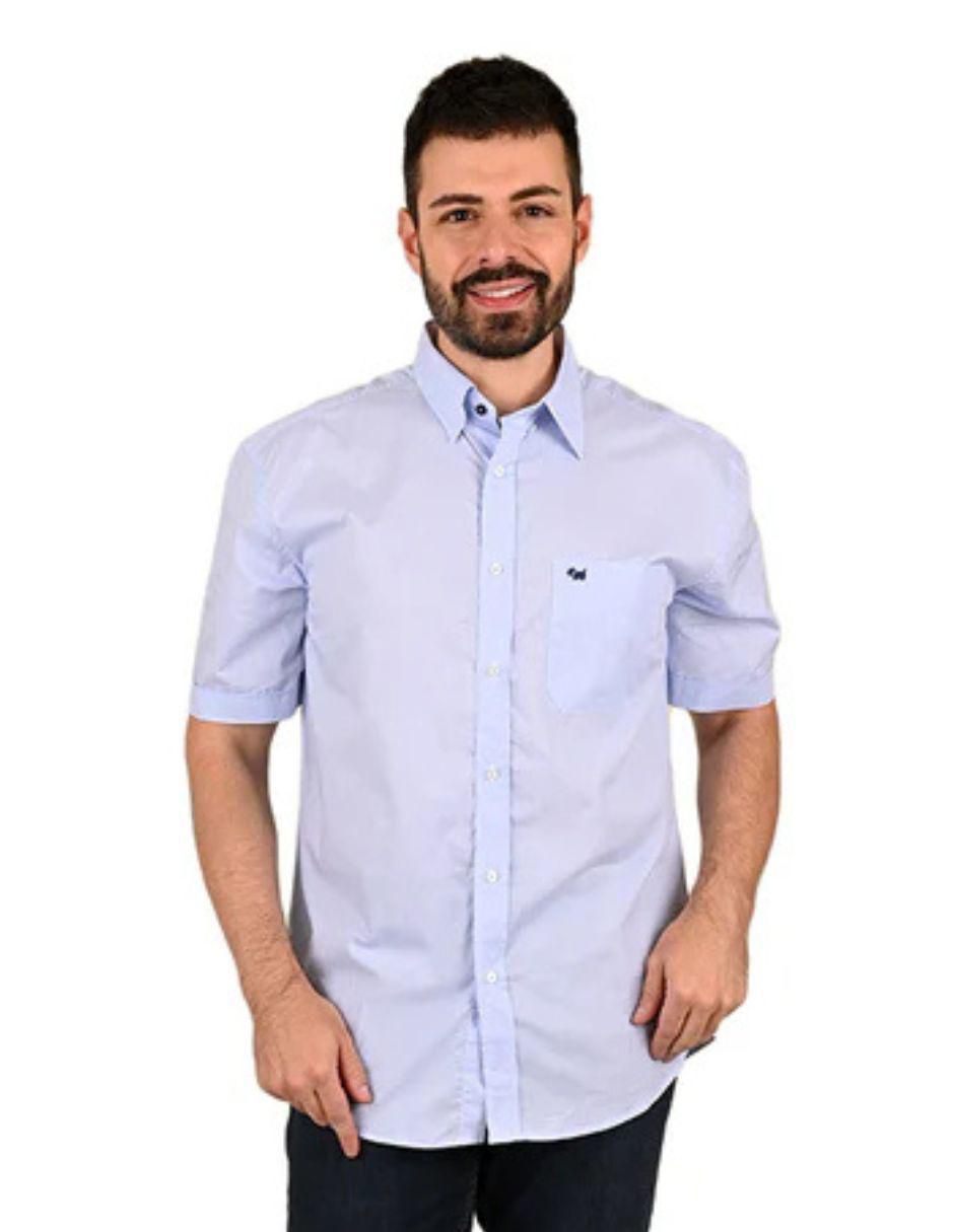 Camisa casual de algodón manga corta para hombre