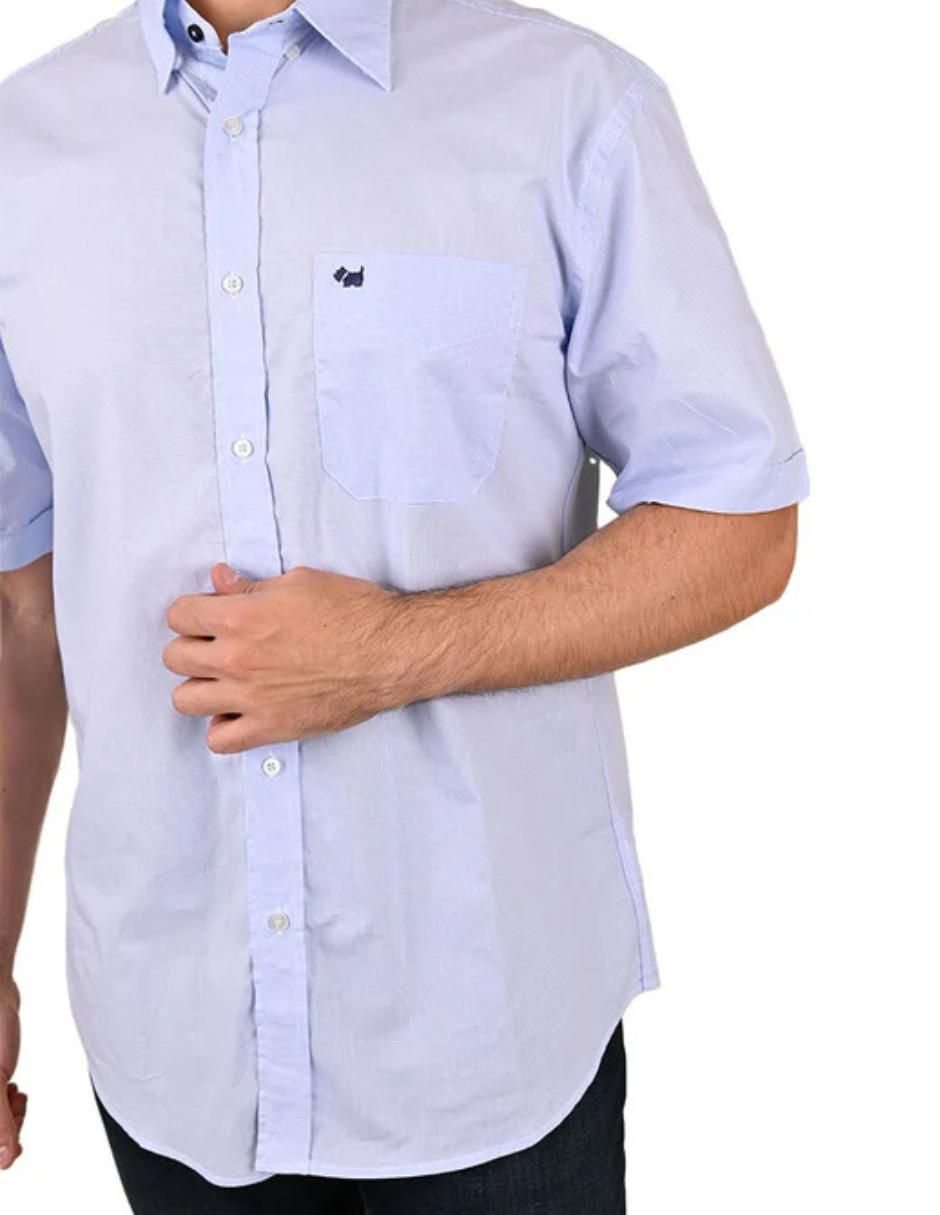 Camisa casual de algodón manga corta para hombre