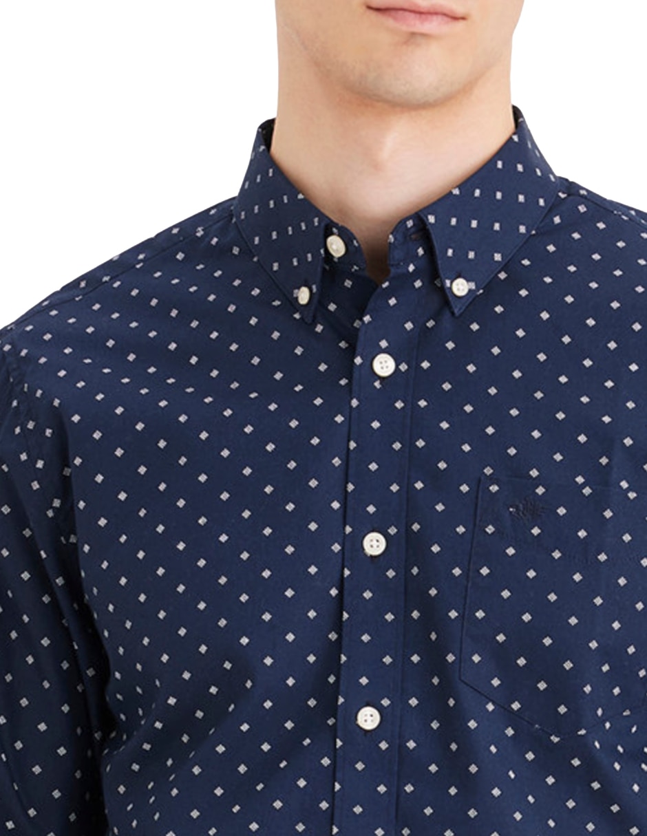 Camisa casual Dockers de algodón manga larga para hombre