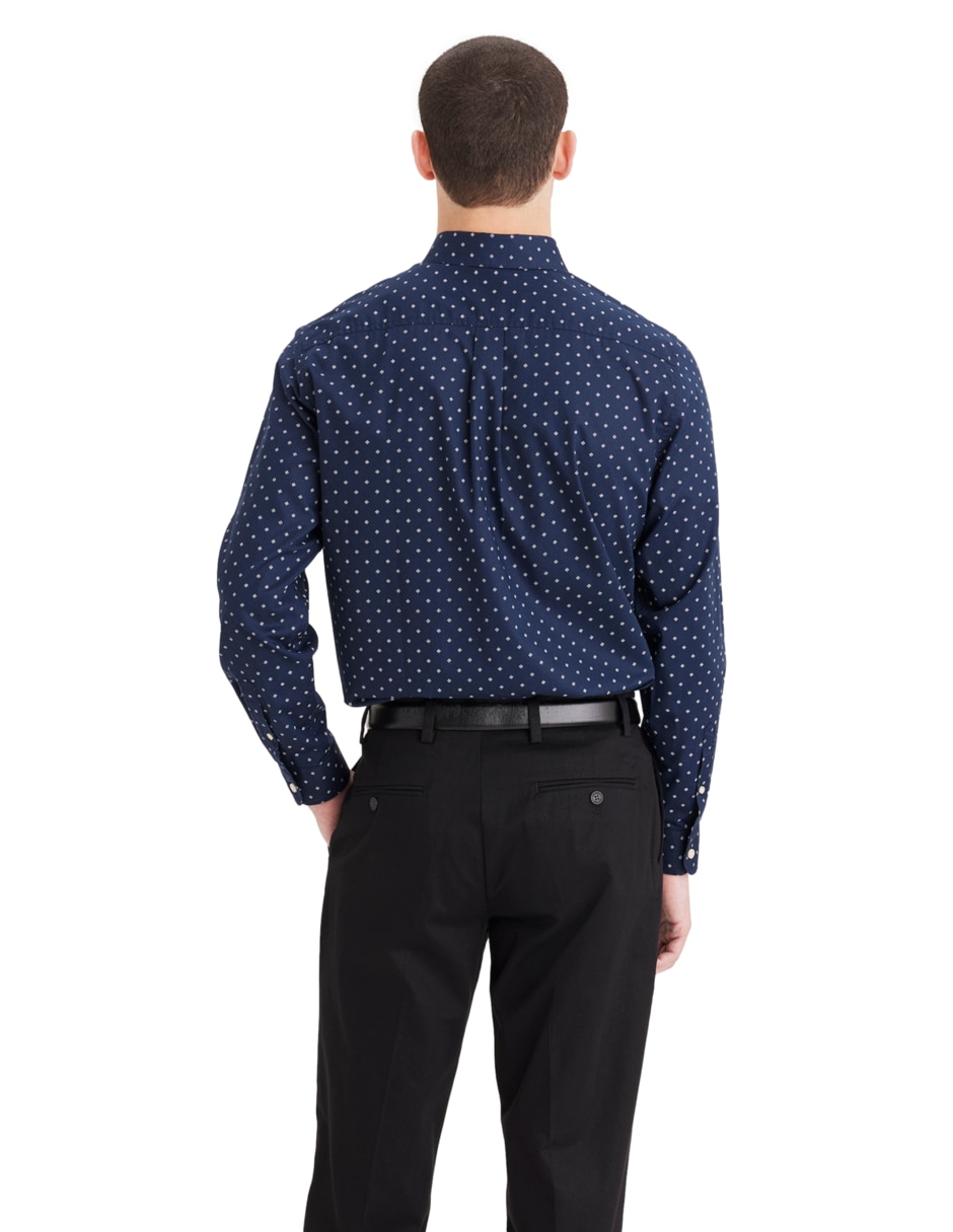 Camisa casual Dockers de algodón manga larga para hombre