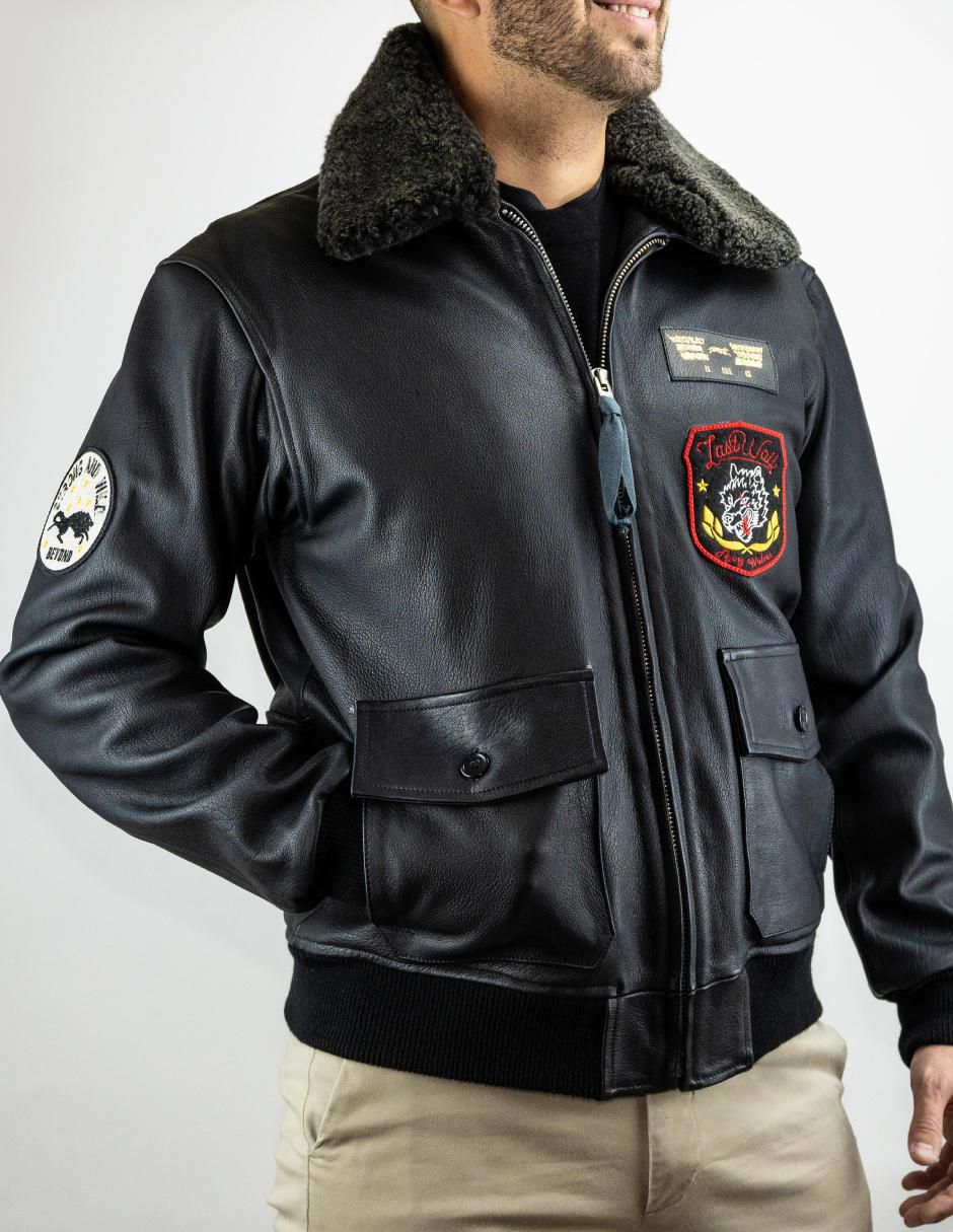 Chamarra casual de piel para hombre 3