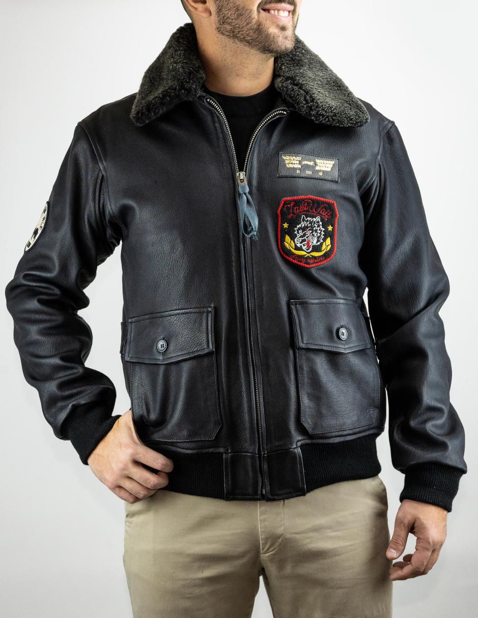 Chamarra casual de piel para hombre 4