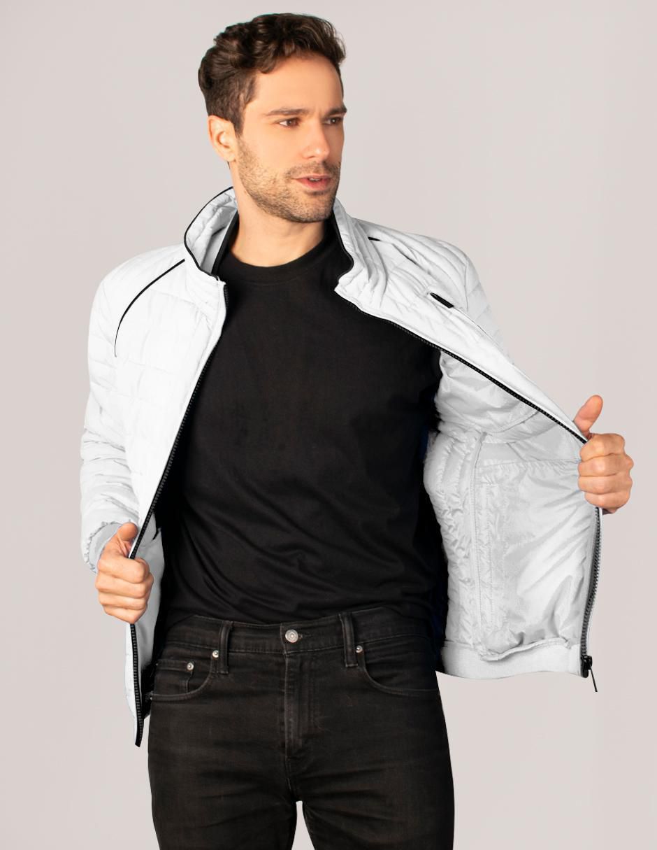Chamarra acolchada capitonada para hombre 3