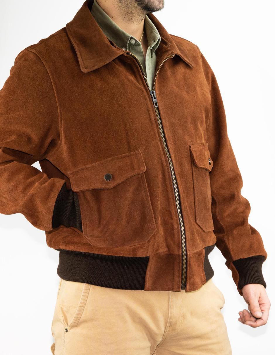 Chamarra casual de piel para hombre 6