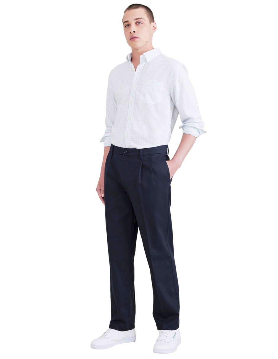 Pantalón regular de algodón para hombre