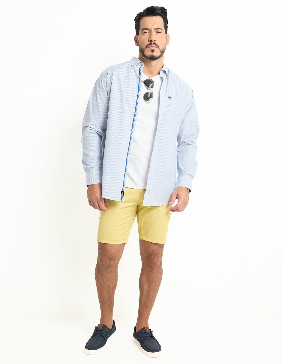 Camisa casual Ariat de algodón manga larga para hombre