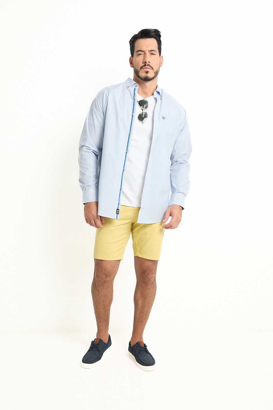 Camisa casual de algodón manga larga para hombre 5