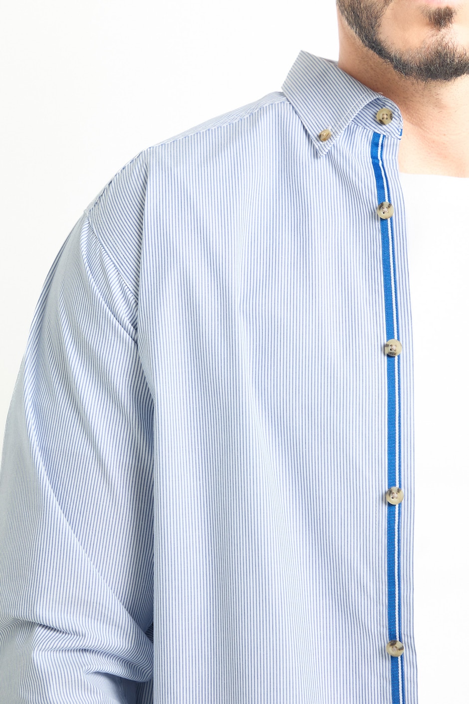 Camisa casual de algodón manga larga para hombre