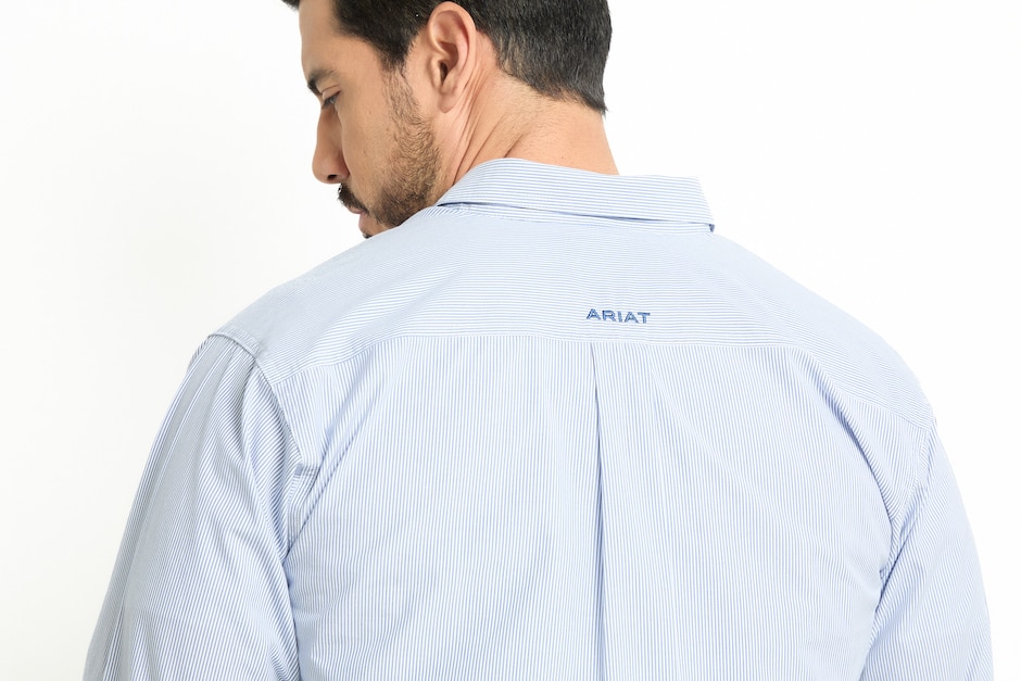 Camisa casual de algodón manga larga para hombre