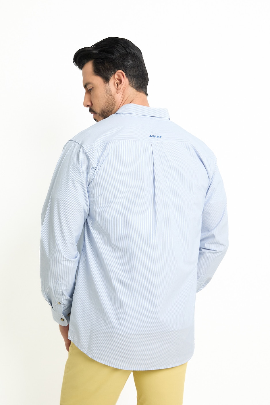 Camisa casual de algodón manga larga para hombre