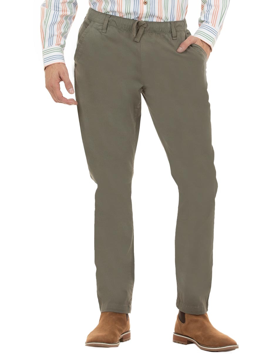 Pantalón de vestir regular de algodón para hombre Pantalón de vestir regular de algodón para hombre