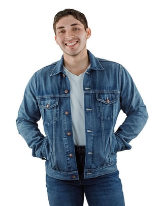 Chamarra casual de mezclilla con bolsillos para hombre Chamarra casual de mezclilla con bolsillos para hombre