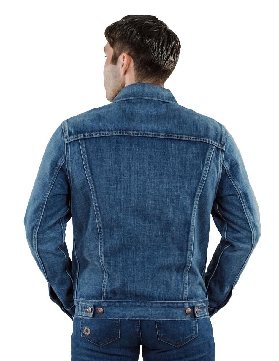 Chamarra casual Innermotion de mezclilla con bolsillos para hombre