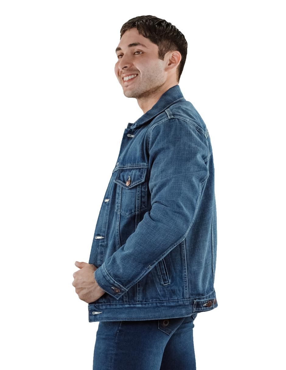 Chamarra casual Innermotion de mezclilla con bolsillos para hombre