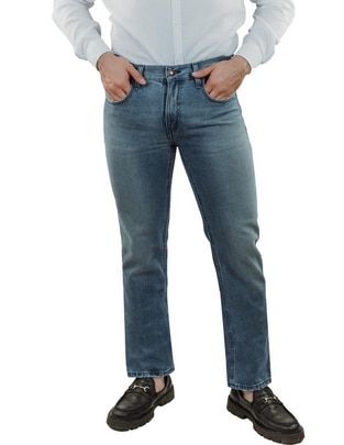 Jeans straight 3399 lavado claro para hombre 1