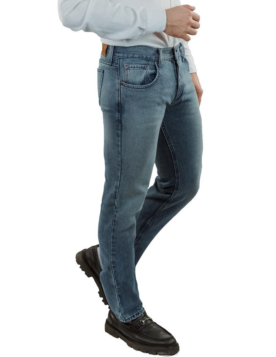Jeans straight 3399 lavado claro para hombre 9