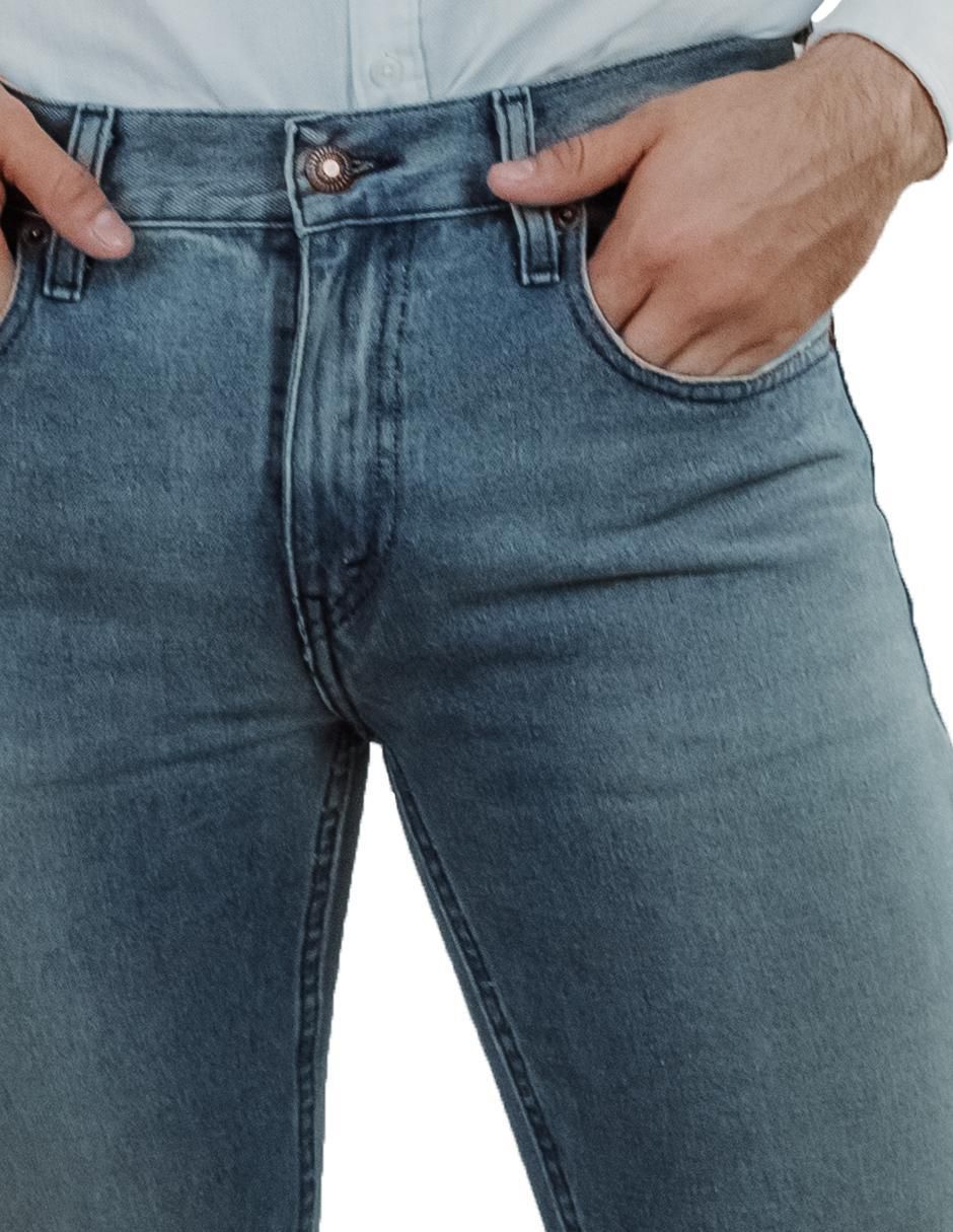 Jeans straight 3399 lavado claro para hombre 13