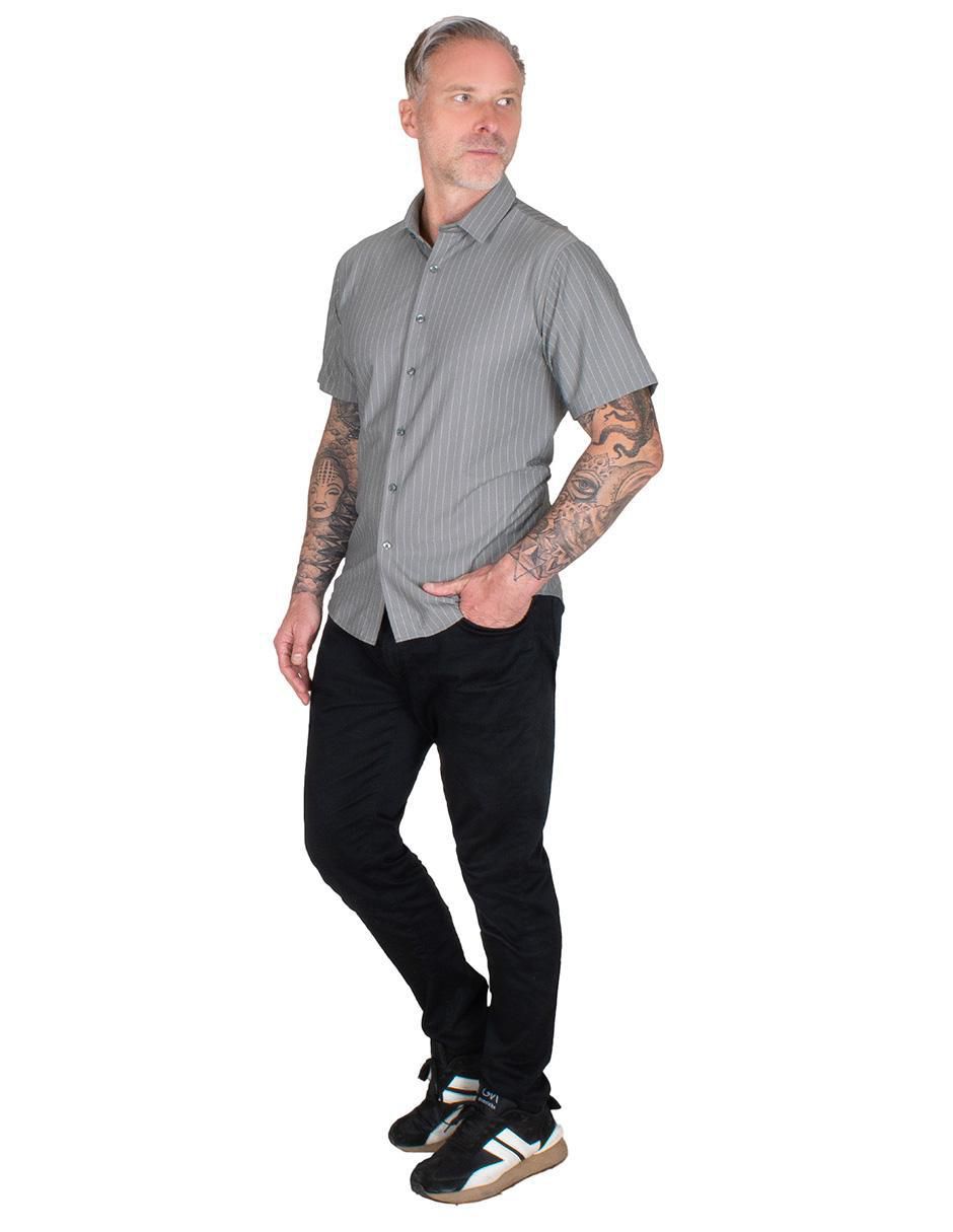 Camisa casual manga corta para hombre