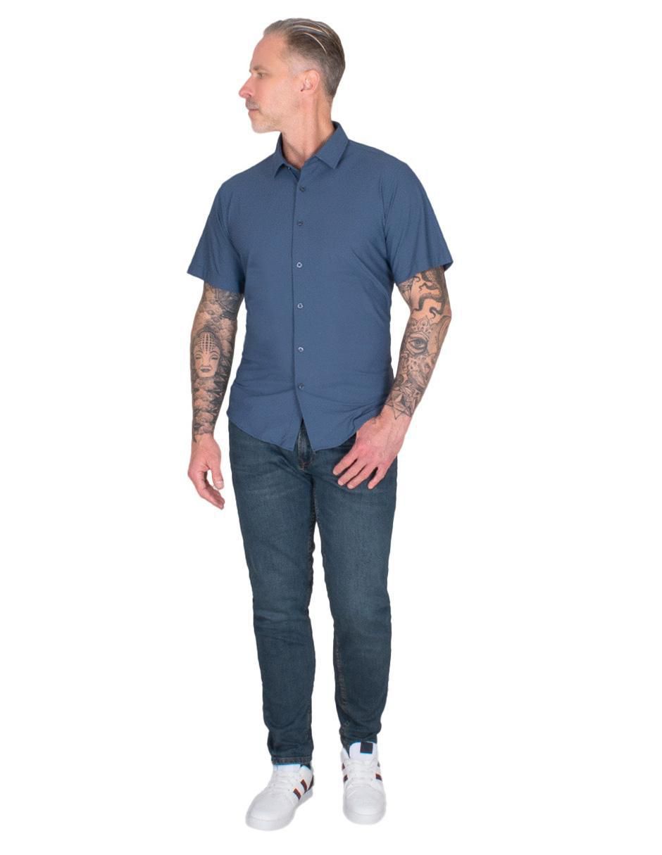 Camisa casual manga corta para hombre