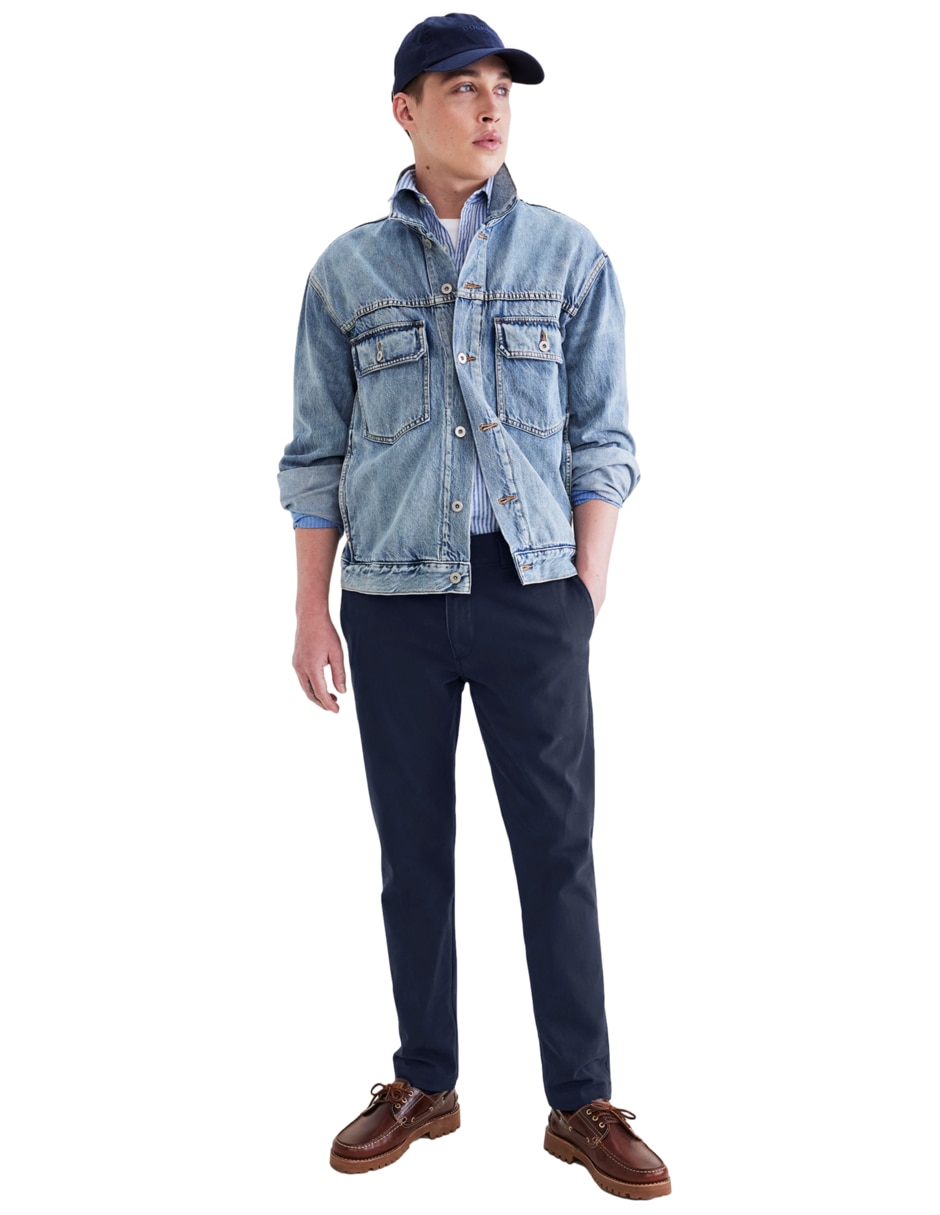 Pantalón casual slim de algodón para hombre 4