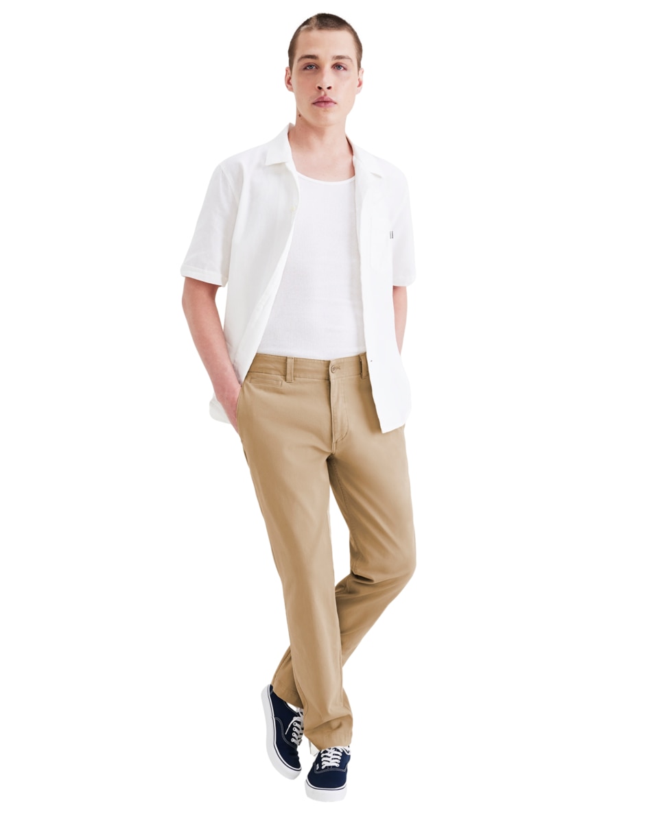 Pantalón casual slim de algodón para hombre 4