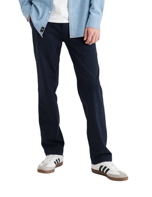 Pantalón casual recto de algodón para hombre Pantalón casual recto de algodón para hombre
