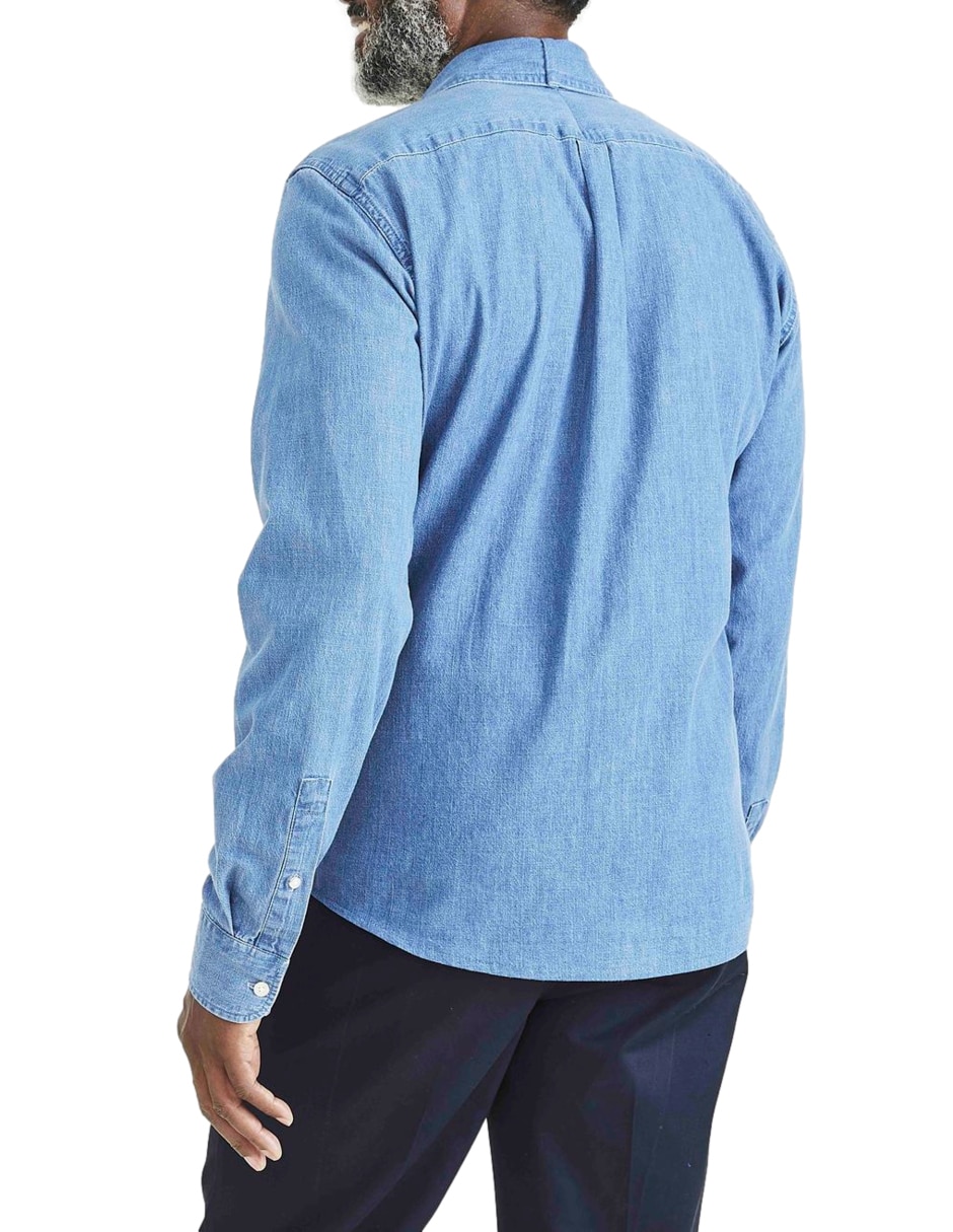 Camisa casual Dockers de algodón manga larga para hombre