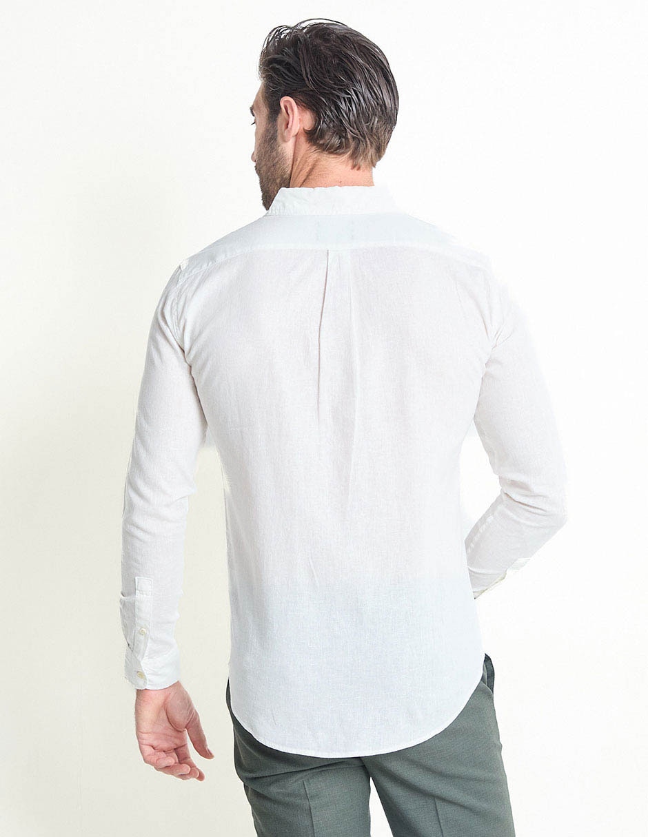 Camisa casual de algodón manga larga para hombre 2