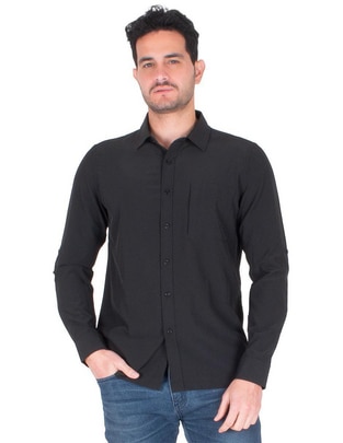 Camisa casual manga larga para hombre 1