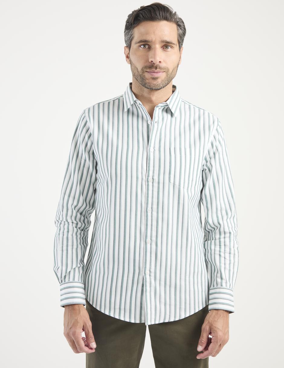 Camisa casual Regent Street de algodón manga larga para hombre