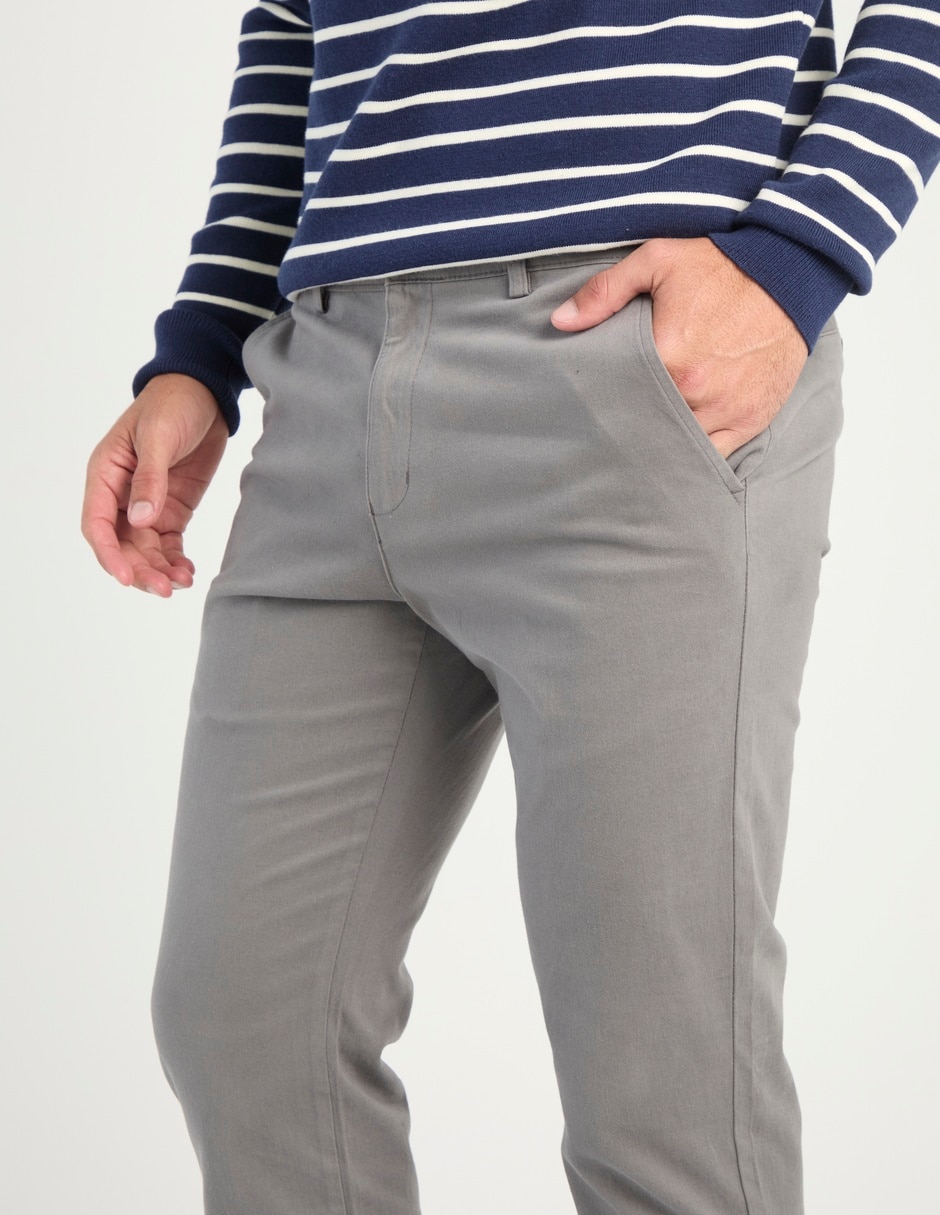 Pantalón chino slim de algodón para hombre 4