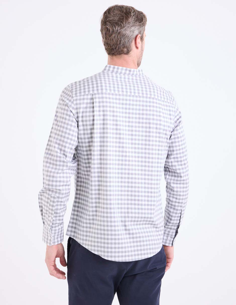 Camisa casual de algodón manga larga para hombre 4