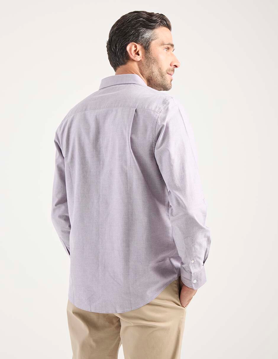 Camisa casual de algodón manga larga para hombre