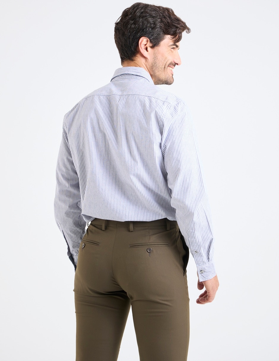 Camisa casual de algodón manga larga para hombre 4